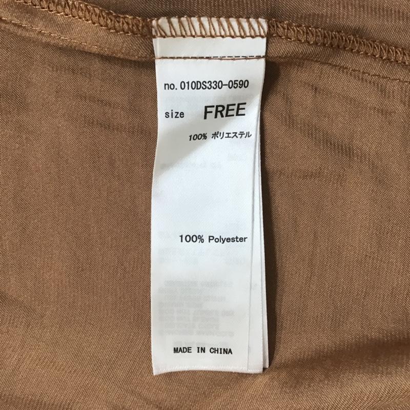 マウジー MOUSSY ワンピース ロングスカート 010DS330-0590 シャツワンピース 長袖ワンピース ノーカラーシャツ ロングワンピース FREE 無地 茶 / ブラウン / レディース USED 古着 中古 10098994