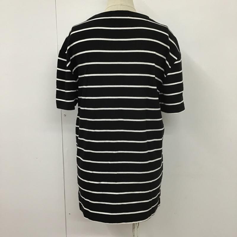 ポロラルフローレン POLO RALPH LAUREN Tシャツ 半袖 半袖カットソー ボーダーカットソー クルーネックカットソー プリントTシャツ M ボーダー柄 白 / ホワイト / X 黒 / ブラック / レディース USED 古着 中古 10098999