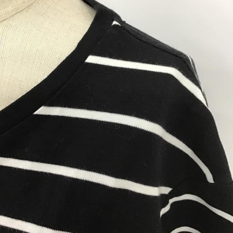 ポロラルフローレン POLO RALPH LAUREN Tシャツ 半袖 半袖カットソー ボーダーカットソー クルーネックカットソー プリントTシャツ M ボーダー柄 白 / ホワイト / X 黒 / ブラック / レディース USED 古着 中古 10098999