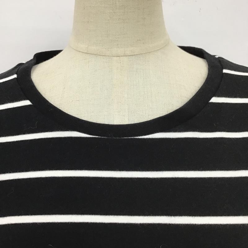 ポロラルフローレン POLO RALPH LAUREN Tシャツ 半袖 半袖カットソー ボーダーカットソー クルーネックカットソー プリントTシャツ M ボーダー柄 白 / ホワイト / X 黒 / ブラック / レディース USED 古着 中古 10098999
