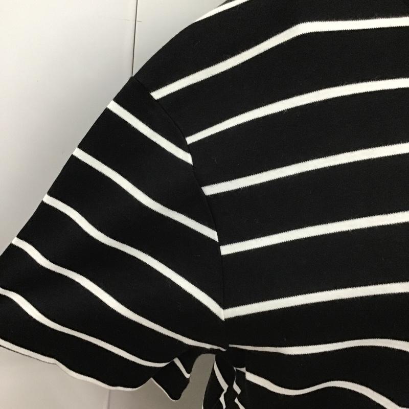 ポロラルフローレン POLO RALPH LAUREN Tシャツ 半袖 半袖カットソー ボーダーカットソー クルーネックカットソー プリントTシャツ M ボーダー柄 白 / ホワイト / X 黒 / ブラック / レディース USED 古着 中古 10098999