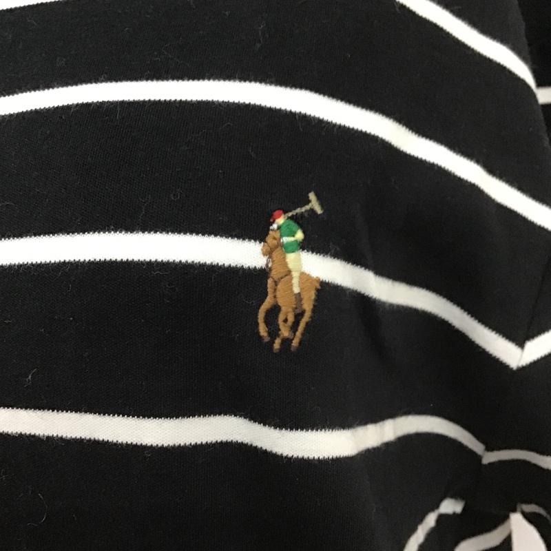 ポロラルフローレン POLO RALPH LAUREN Tシャツ 半袖 半袖カットソー ボーダーカットソー クルーネックカットソー プリントTシャツ M ボーダー柄 白 / ホワイト / X 黒 / ブラック / レディース USED 古着 中古 10098999