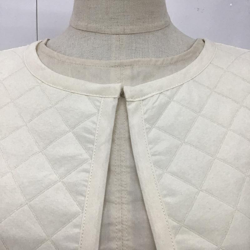ダブルクローゼット w closet ワンピース ロングスカート 350059 キルティングベスト&ワンピース セット 無地 アイボリー / アイボリー / レディース USED 古着 中古 10099048