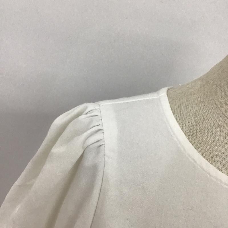 ナイスクラップ NICE CLAUP チュニック 長袖 ティアード ミニワンピース FREE 無地 白 / ホワイト / レディース USED 古着 中古 10099055
