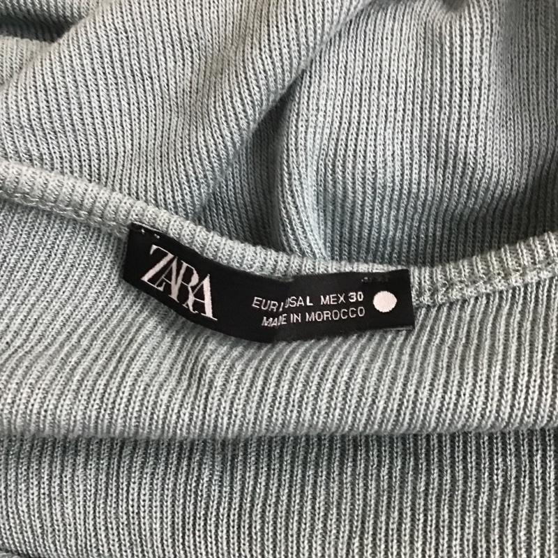 ザラ ZARA ベスト ベスト 5580 036 402 リブ L 無地 水色 / ライトブルー / レディース USED 古着 中古 10099056