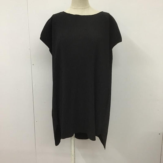 アズールバイマウジー AZUL BY MOUSSY カットソー 半袖 250ESS80-472D イージープリーツトップス M 無地 黒 / ブラック /  レディース USED 古着 中古 10099057