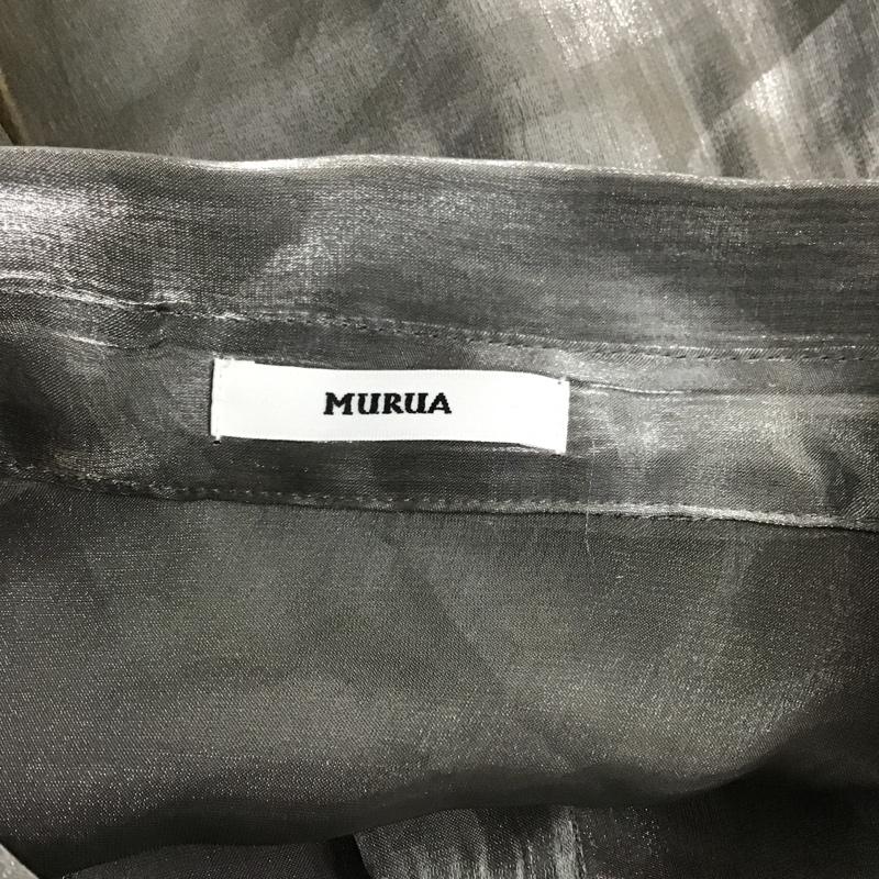 ムルーア MURUA シャツ、ブラウス 長袖 012140402801-04 シャイニー シアーシャツ FREE 無地 銀 / シルバー / レディース USED 古着 中古 10099061