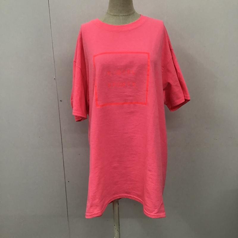 エックスガール X-girl Tシャツ 半袖 05176106 クルーネック バックプリント L ロゴ、文字 桃 / ピンク / レディース USED 古着 中古 10099065