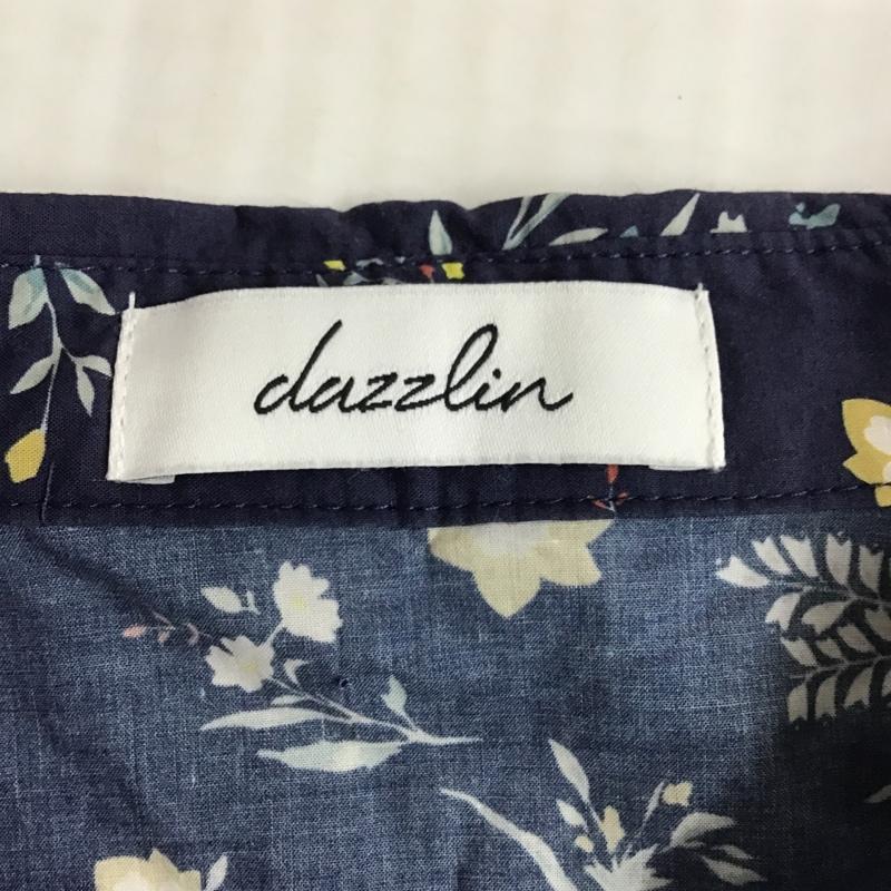 ダズリン dazzlin シャツ、ブラウス 半袖 021740401201 フレアスリーブシャツ 半袖シャツ 花柄総柄シャツ カラーシャツ FREE 総柄 X 花柄 紺 / ネイビー / レディース USED 古着 中古 10099083