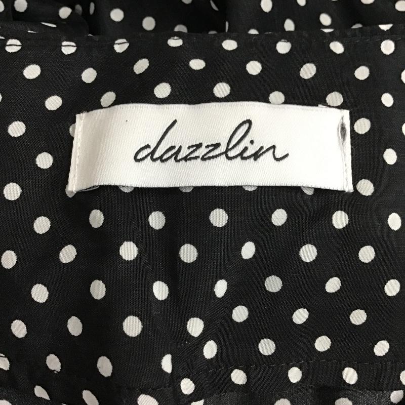 ダズリン dazzlin ワンピース ロングスカート 021920302801-01 ドット柄長袖ワンピース 長袖シャツワンピース 前開シャツワンピース フレアワンピース FREE ドット 白 / ホワイト / X 黒 / ブラック / レディース USED 古着 中古 10099084