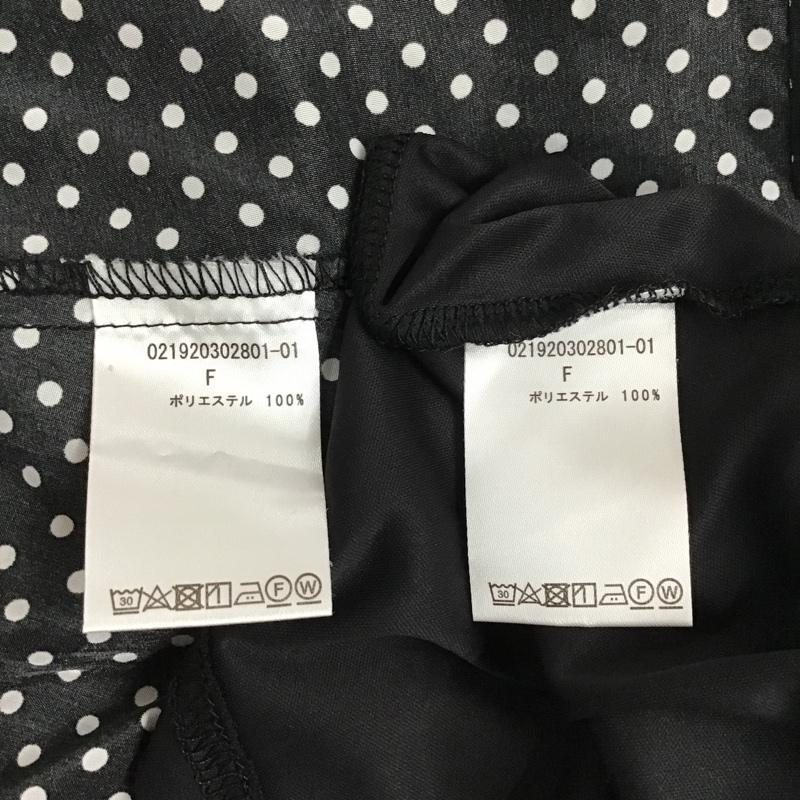 ダズリン dazzlin ワンピース ロングスカート 021920302801-01 ドット柄長袖ワンピース 長袖シャツワンピース 前開シャツワンピース フレアワンピース FREE ドット 白 / ホワイト / X 黒 / ブラック / レディース USED 古着 中古 10099084