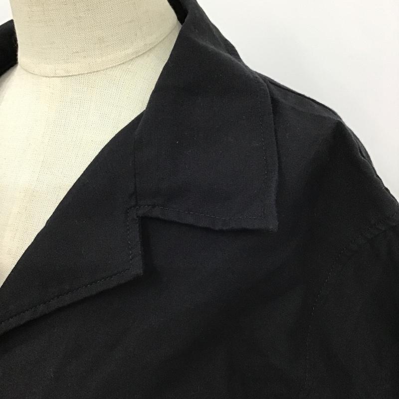 マウジー MOUSSY シャツ、ブラウス 半袖 010FS730-2290 CROPPEDSAFARIブラウス 半袖シャツ ショート丈カラーシャツ 前開シャツ FREE 無地 黒 / ブラック / レディース USED 古着 中古 10099091