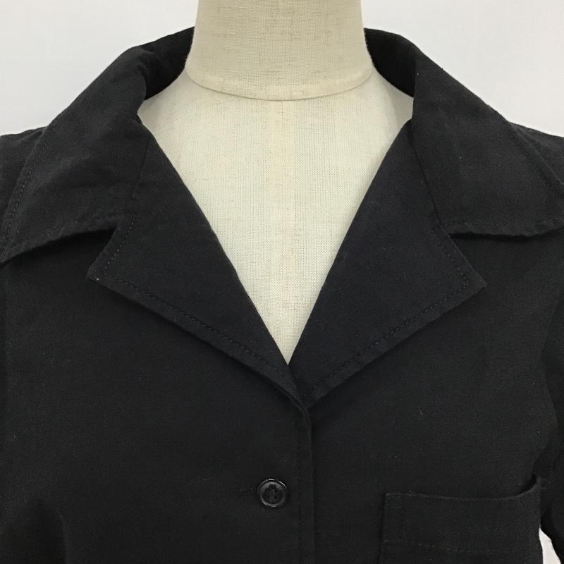 マウジー MOUSSY シャツ、ブラウス 半袖 010FS730-2290 CROPPEDSAFARIブラウス 半袖シャツ ショート丈カラーシャツ 前開シャツ FREE 無地 黒 / ブラック / レディース USED 古着 中古 10099091