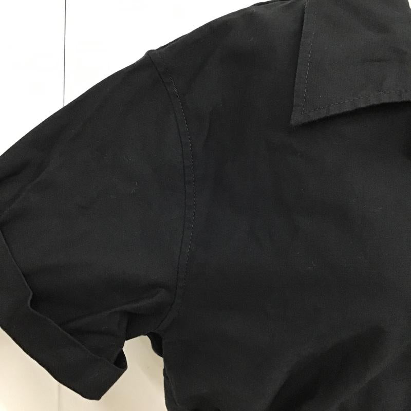 マウジー MOUSSY シャツ、ブラウス 半袖 010FS730-2290 CROPPEDSAFARIブラウス 半袖シャツ ショート丈カラーシャツ 前開シャツ FREE 無地 黒 / ブラック / レディース USED 古着 中古 10099091