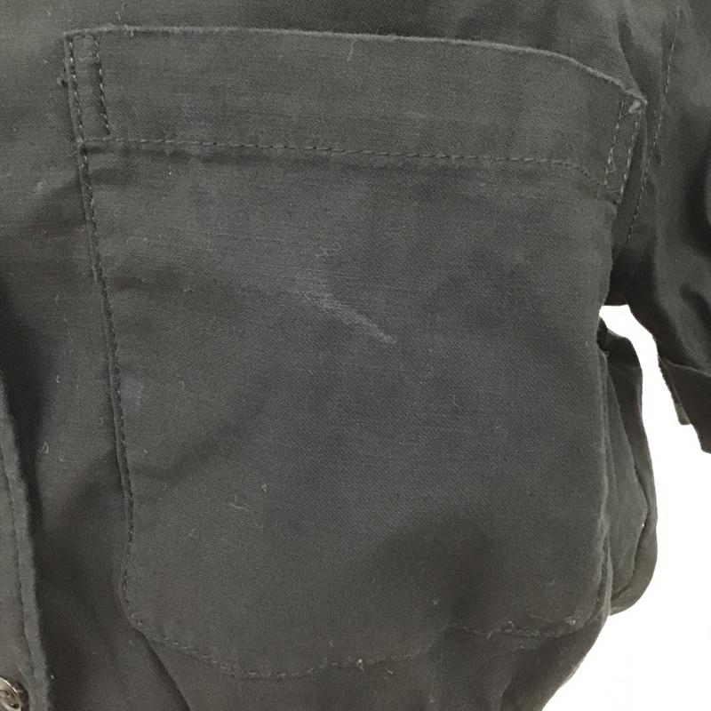 マウジー MOUSSY シャツ、ブラウス 半袖 010FS730-2290 CROPPEDSAFARIブラウス 半袖シャツ ショート丈カラーシャツ 前開シャツ FREE 無地 黒 / ブラック / レディース USED 古着 中古 10099091
