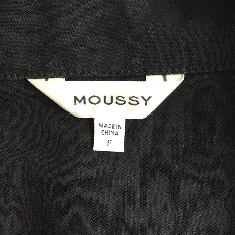 マウジー MOUSSY シャツ、ブラウス 半袖 010FS730-2290 CROPPEDSAFARIブラウス 半袖シャツ ショート丈カラーシャツ 前開シャツ FREE 無地 黒 / ブラック / レディース USED 古着 中古 10099091