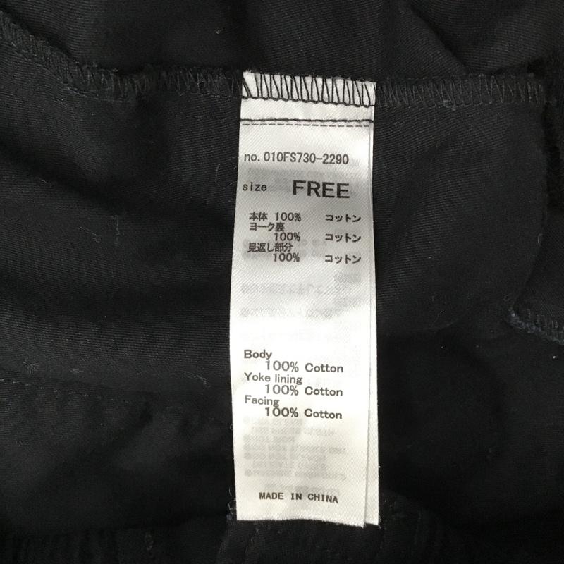 マウジー MOUSSY シャツ、ブラウス 半袖 010FS730-2290 CROPPEDSAFARIブラウス 半袖シャツ ショート丈カラーシャツ 前開シャツ FREE 無地 黒 / ブラック / レディース USED 古着 中古 10099091