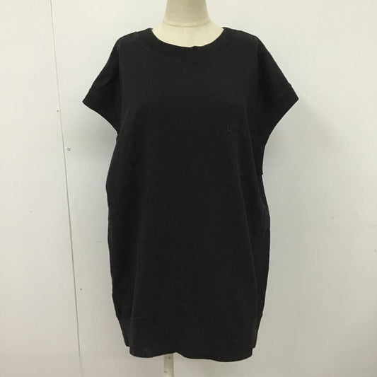 ジーナシス JEANASIS カットソー 半袖 半袖カットソー ノースリーブカットソー プリントTシャツ タンクトップ FREE ロゴ、文字 黒 / ブラック /  レディース USED 古着 中古 10099093