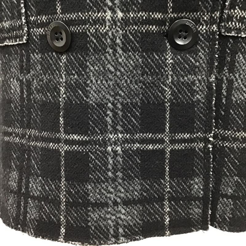 ディーゼル DIESEL ジャケット、上着 ジャンパー、ブルゾン カジュアルジャケット アウター カラージャケット チェックジャケット チェック 白 / ホワイト / X 黒 / ブラック / レディース USED 古着 中古 10099096