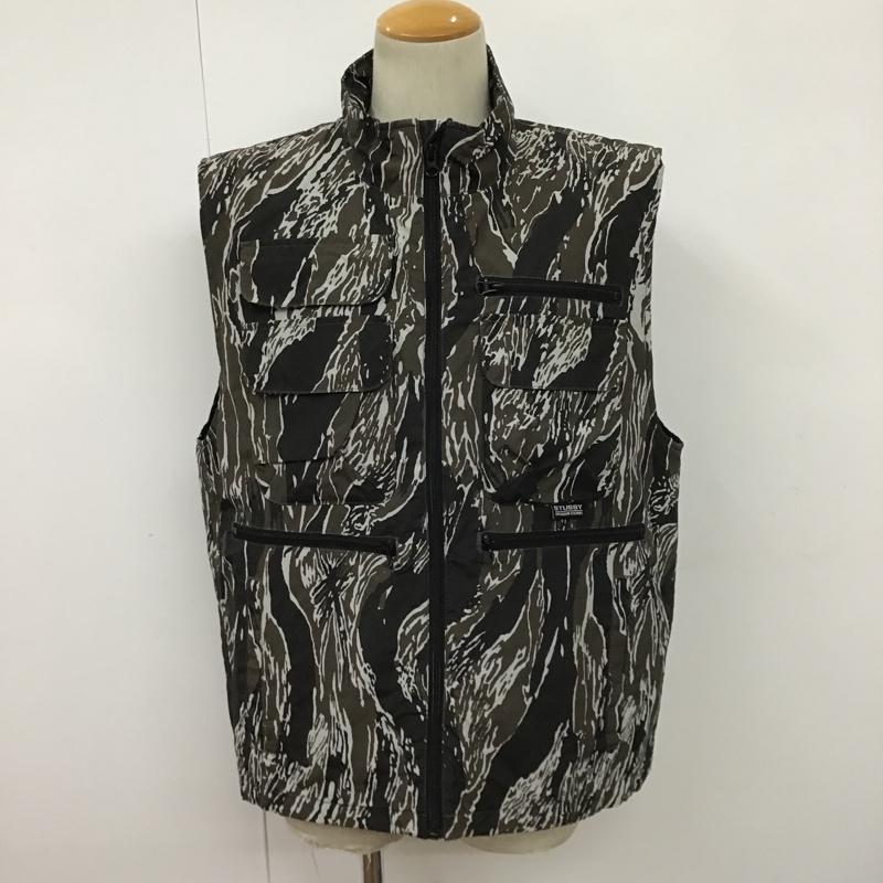ステューシー STUSSY ベスト ベスト 115480 ナイロンベスト ノースリーブカットソー ジップアップカットソー 総柄 ダウンベスト L 総柄 マルチカラー / マルチカラー / メンズ USED 古着 中古 10099106
