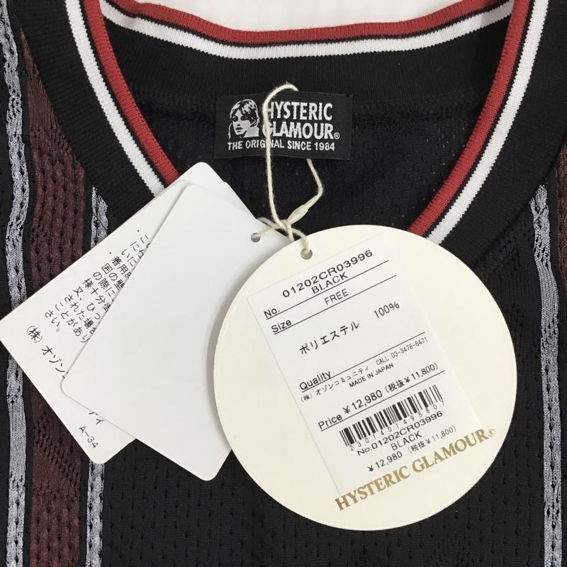 ヒステリックグラマー HYSTERIC GLAMOUR タンクトップ タンクトップ 01202CR03 ベスト タンクトップ ノースリーブカットソー メッシュ FREE プリント 黒 / ブラック / メンズ USED 古着 中古 10099121