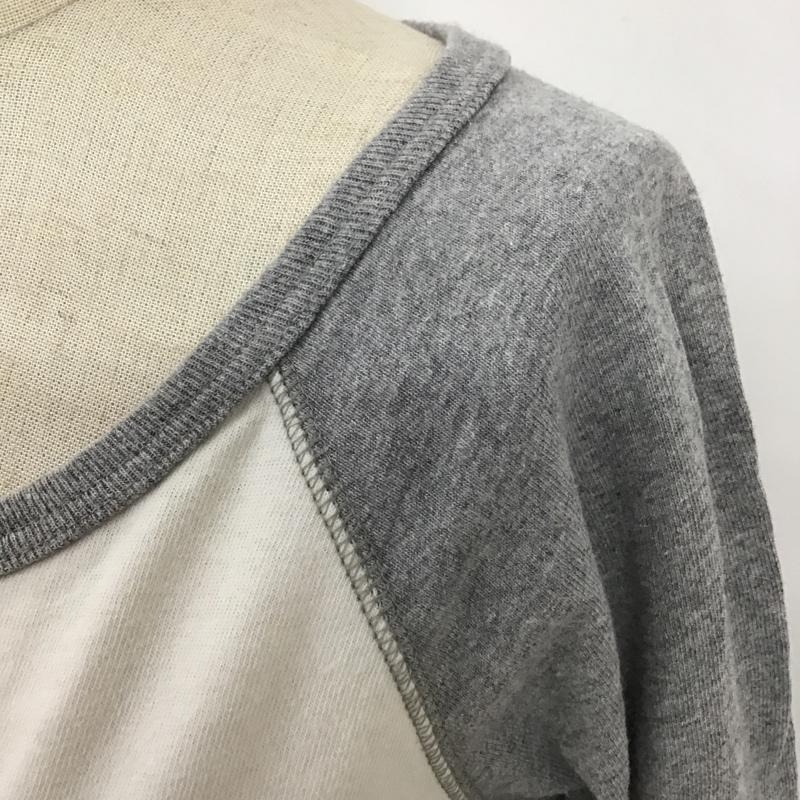 エックスガール X-girl カットソー 七分袖 長袖カットソー クルーネックカットソー 長袖Tシャツ プリントTシャツ 七分丈シャツ 2 プリント 白 / ホワイト / X 灰 / グレー / レディース USED 古着 中古 10099140