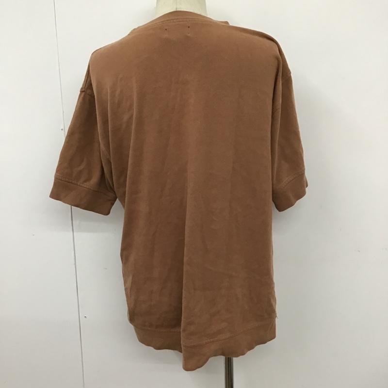 ステューシー STUSSY カットソー 半袖 クルーネック プリント L ワンポイント 茶 / ブラウン / メンズ USED 古着 中古 10099163