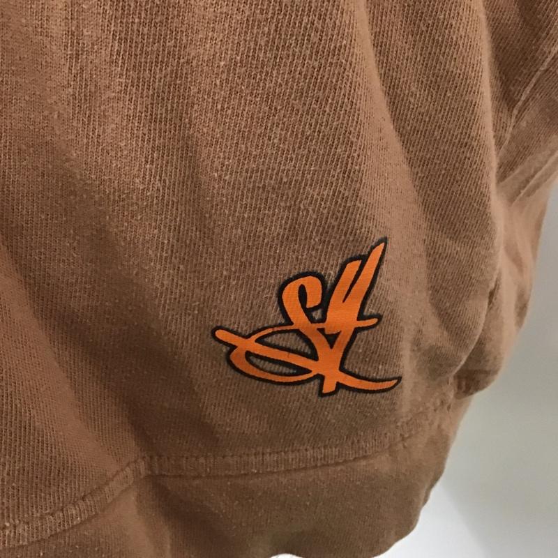 ステューシー STUSSY カットソー 半袖 クルーネック プリント L ワンポイント 茶 / ブラウン / メンズ USED 古着 中古 10099163