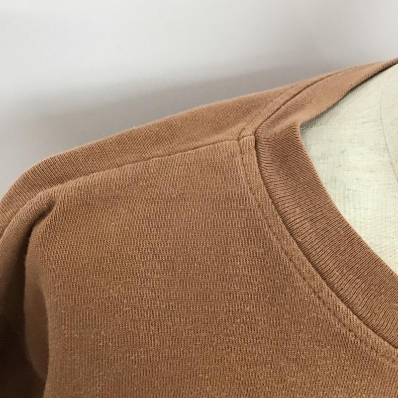 ステューシー STUSSY カットソー 半袖 クルーネック プリント L ワンポイント 茶 / ブラウン / メンズ USED 古着 中古 10099163