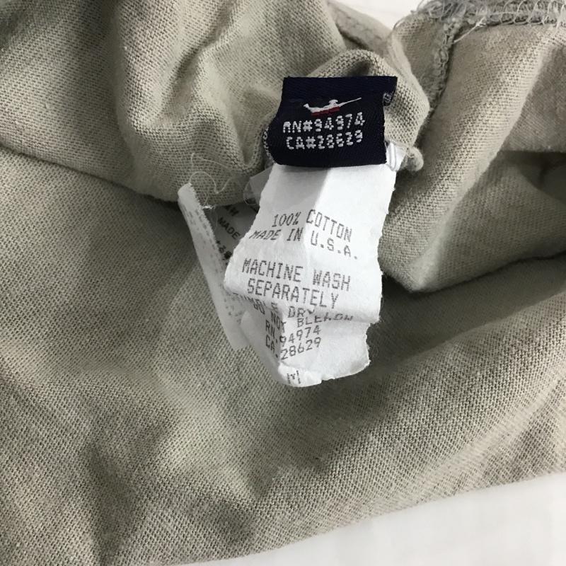 ステューシー STUSSY カットソー 七分袖 ラグランスリーブ M ロゴ、文字 灰 / グレー / X 紫 / パープル / メンズ USED 古着 中古 10099165