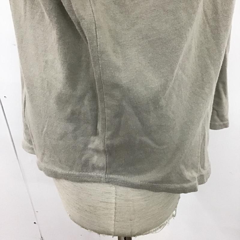 ステューシー STUSSY カットソー 七分袖 ラグランスリーブ M ロゴ、文字 灰 / グレー / X 紫 / パープル / メンズ USED 古着 中古 10099165