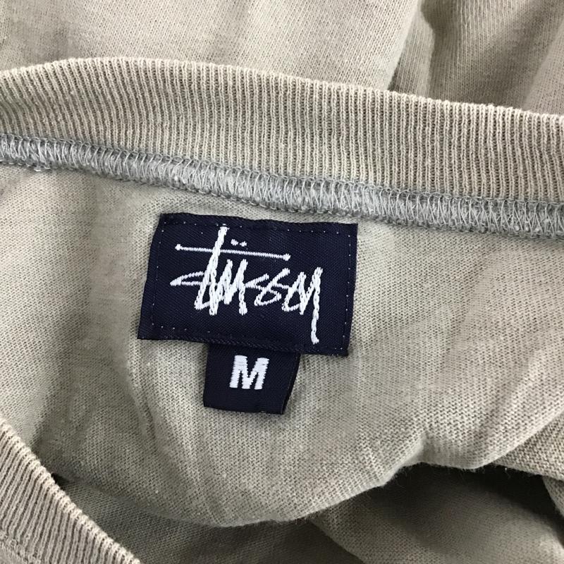 ステューシー STUSSY カットソー 七分袖 ラグランスリーブ M ロゴ、文字 灰 / グレー / X 紫 / パープル / メンズ USED 古着 中古 10099165