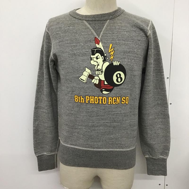 バズリクソンズ Buzz Rickson's トレーナー 長袖 スウェット 裏起毛 S プリント 灰 / グレー / メンズ USED 古着 中古 10099170