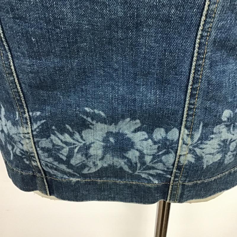 ラングラー Wrangler ジャケット、上着 ジャケット、ブレザー S9168 ロンハーマン ランチコート デニムジャケット Gジャン S 花柄 青 / ブルー / メンズ USED 古着 中古 10099174
