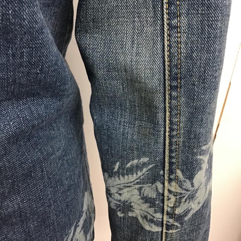ラングラー Wrangler ジャケット、上着 ジャケット、ブレザー S9168 ロンハーマン ランチコート デニムジャケット Gジャン S 花柄 青 / ブルー / メンズ USED 古着 中古 10099174