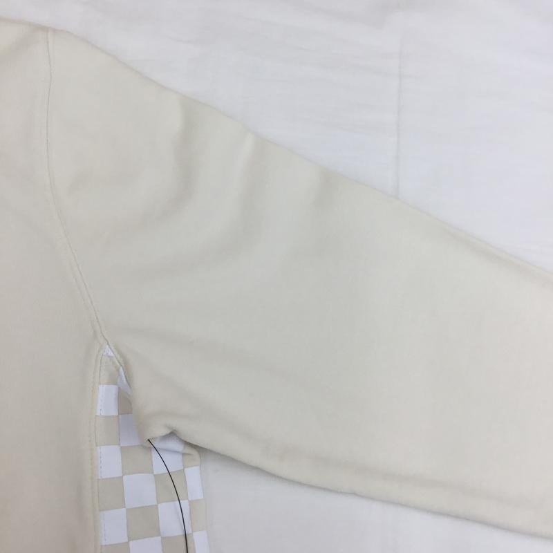 バンズ VANS トレーナー 長袖 Anaheim Print Mash Up Crew アナハイム VN0A5KN43KS XL ロゴ、文字 X チェック ベージュ / ベージュ / メンズ USED 古着 中古 10099209
