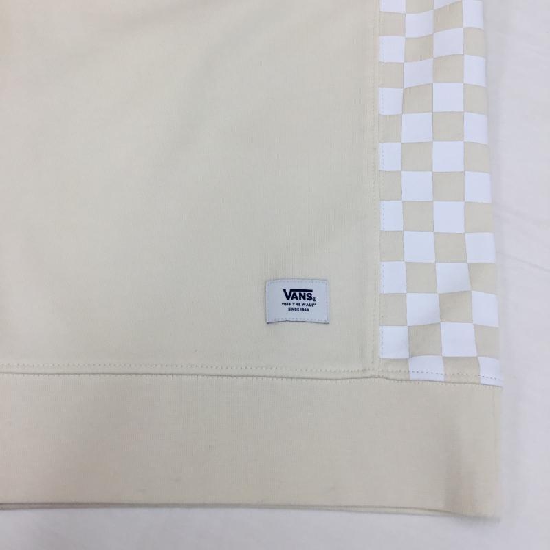 バンズ VANS トレーナー 長袖 Anaheim Print Mash Up Crew アナハイム VN0A5KN43KS XL ロゴ、文字 X チェック ベージュ / ベージュ / メンズ USED 古着 中古 10099209