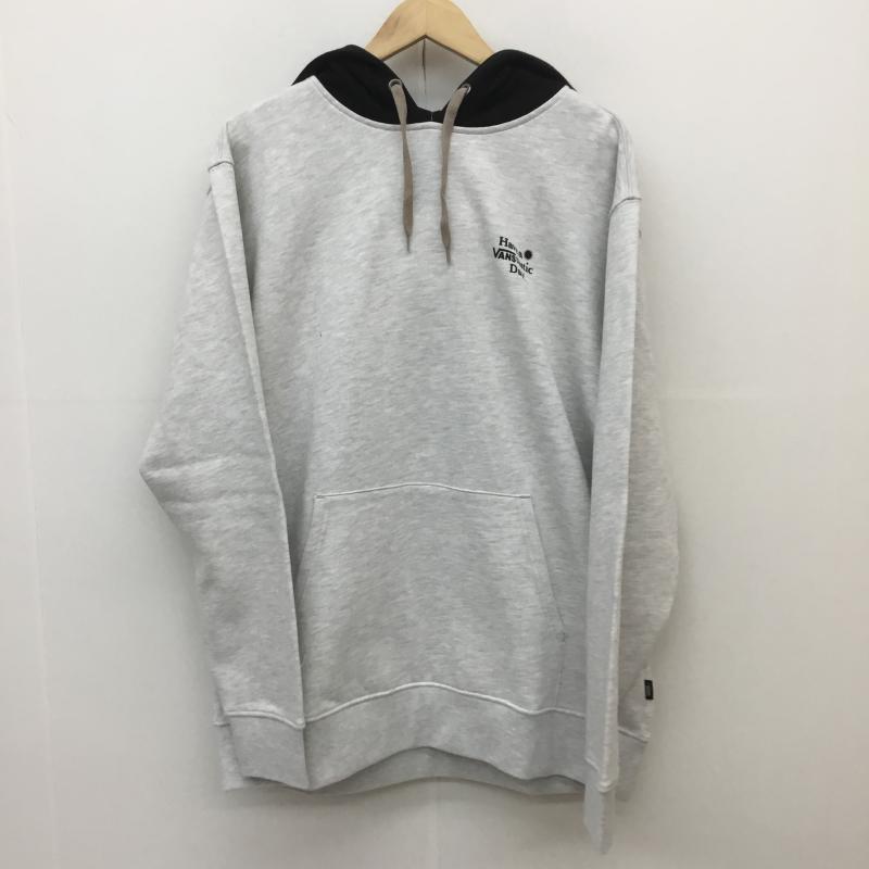 バンズ VANS パーカー 長袖 L ロゴ、文字 黒 / ブラック / X 灰 / グレー / メンズ USED 古着 中古 10099210