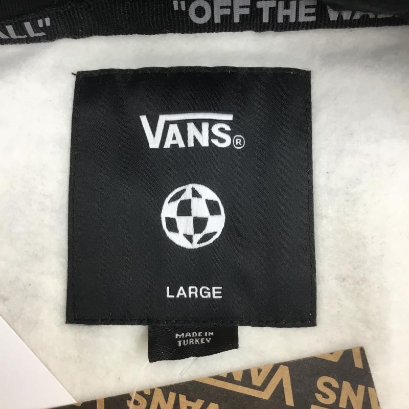 バンズ VANS パーカー 長袖 L ロゴ、文字 黒 / ブラック / X 灰 / グレー / メンズ USED 古着 中古 10099210