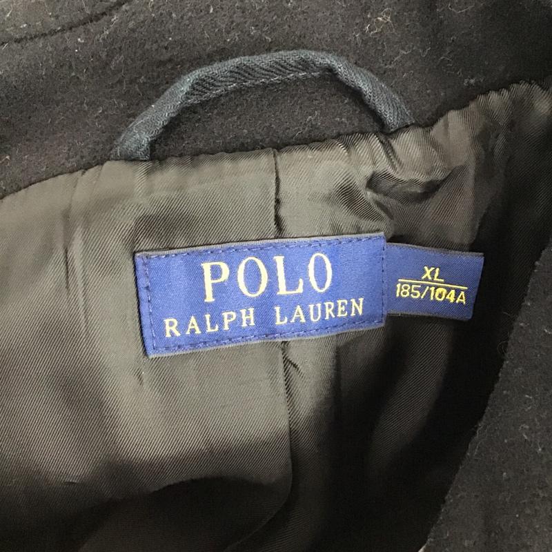 ポロラルフローレン POLO RALPH LAUREN コート ピーコート ロングコート カラーロングジャケット カジュアルジャケット ピーコート XL 無地 黒 / ブラック / メンズ USED 古着 中古 10099219