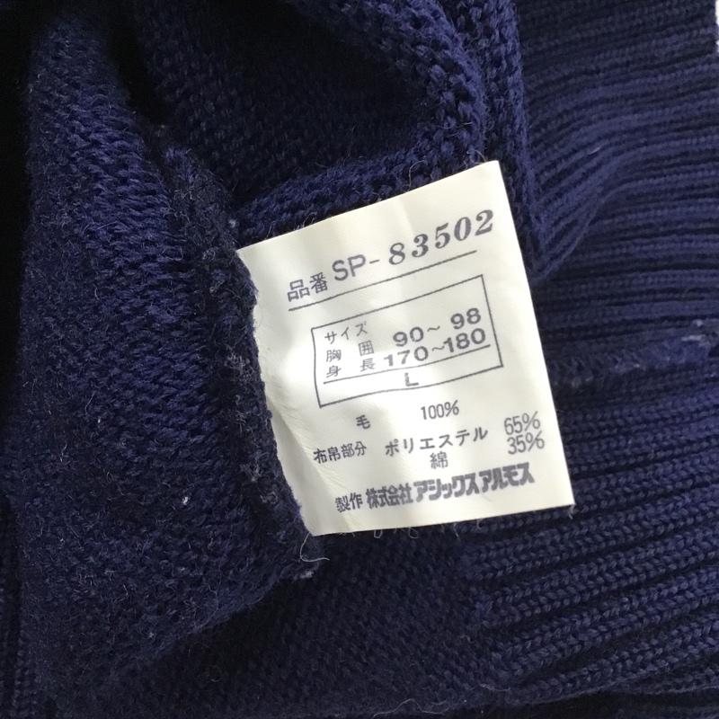 古着 USED ニット、セーター 長袖 長袖ニットカットソー クルーネックカットソー セーター ボーダーニットカットソー L ボーダー柄 白 / ホワイト / X 紺 / ネイビー / メンズ USED 古着 中古 10099237