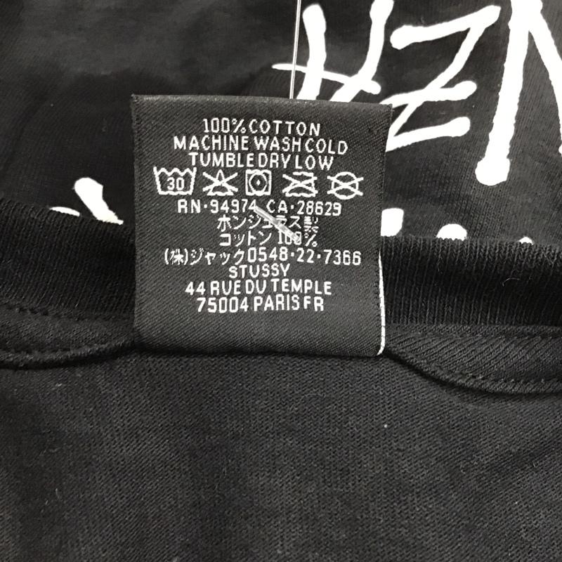 ステューシー STUSSY Tシャツ 半袖 半袖カットソー プリントTシャツ クルーネックカットソー M プリント 黒 / ブラック / メンズ USED 古着 中古 10099249