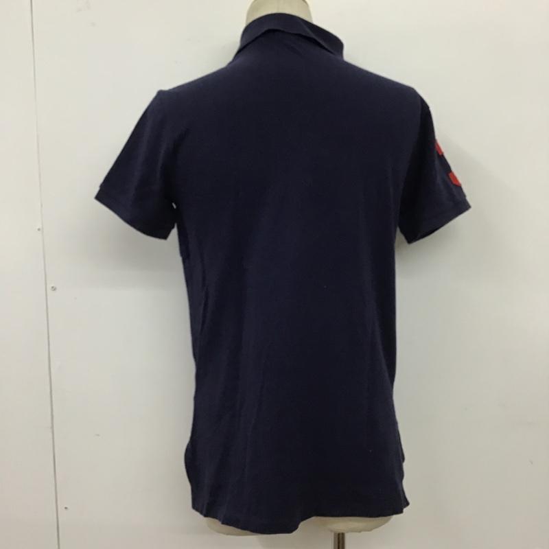 ポロラルフローレン POLO RALPH LAUREN ポロシャツ 半袖 半袖カットソー ポロシャツ カラーシャツ カジュアルシャツ S ロゴ、文字 紺 / ネイビー / メンズ USED 古着 中古 10099254