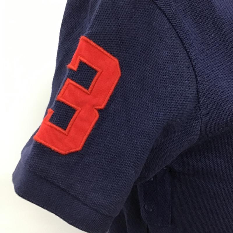 ポロラルフローレン POLO RALPH LAUREN ポロシャツ 半袖 半袖カットソー ポロシャツ カラーシャツ カジュアルシャツ S ロゴ、文字 紺 / ネイビー / メンズ USED 古着 中古 10099254