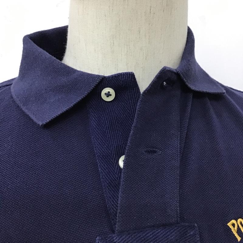 ポロラルフローレン POLO RALPH LAUREN ポロシャツ 半袖 半袖カットソー ポロシャツ カラーシャツ カジュアルシャツ S ロゴ、文字 紺 / ネイビー / メンズ USED 古着 中古 10099254