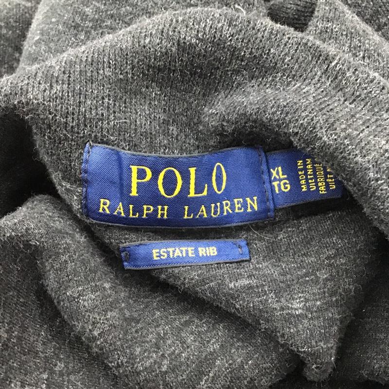 ポロラルフローレン POLO RALPH LAUREN カットソー 長袖 長袖カットソー タートルネック ジップアップ長袖カットソー プルオーバー XL 無地 黒 / ブラック / メンズ USED 古着 中古 10099255