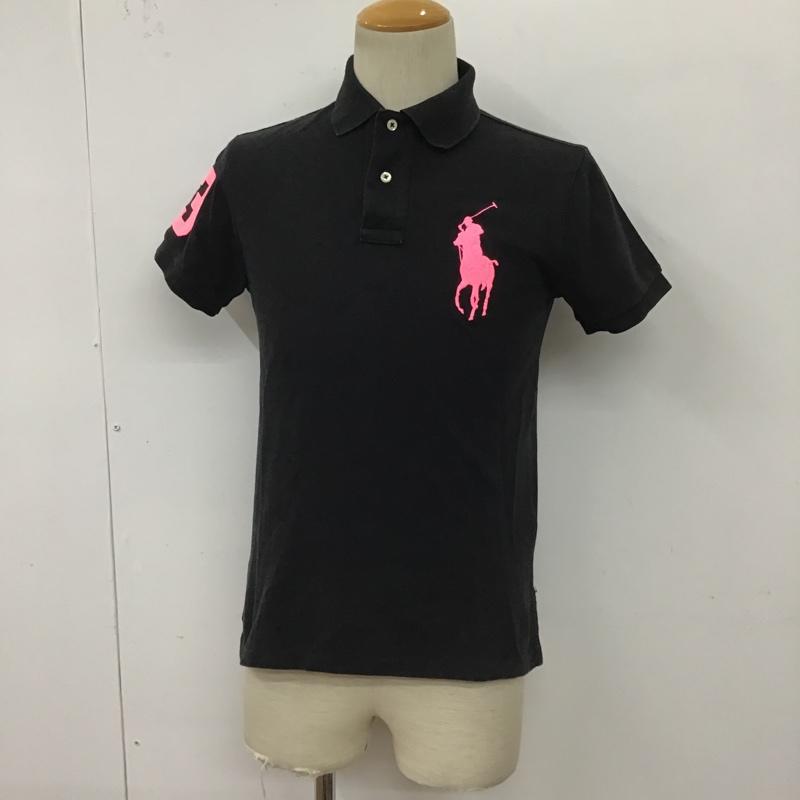 ポロバイラルフローレン Polo by RALPH LAUREN ポロシャツ 半袖 半袖カットソー ポロシャツ カラーシャツ カジュアルシャツ S ロゴ、文字 黒 / ブラック / メンズ USED 古着 中古 10099256