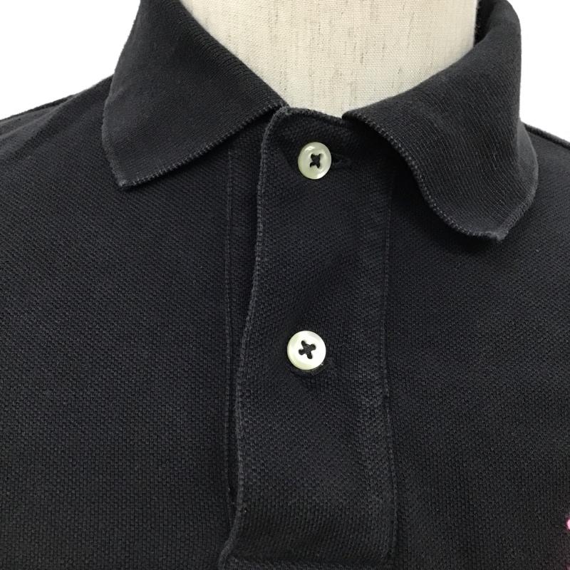 ポロバイラルフローレン Polo by RALPH LAUREN ポロシャツ 半袖 半袖カットソー ポロシャツ カラーシャツ カジュアルシャツ S ロゴ、文字 黒 / ブラック / メンズ USED 古着 中古 10099256
