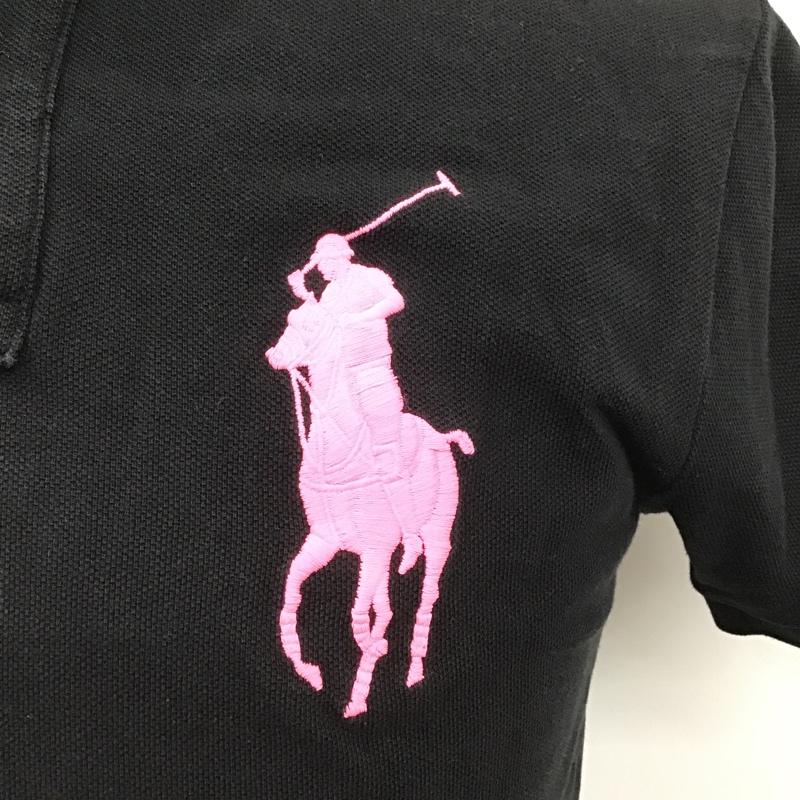 ポロバイラルフローレン Polo by RALPH LAUREN ポロシャツ 半袖 半袖カットソー ポロシャツ カラーシャツ カジュアルシャツ S ロゴ、文字 黒 / ブラック / メンズ USED 古着 中古 10099256