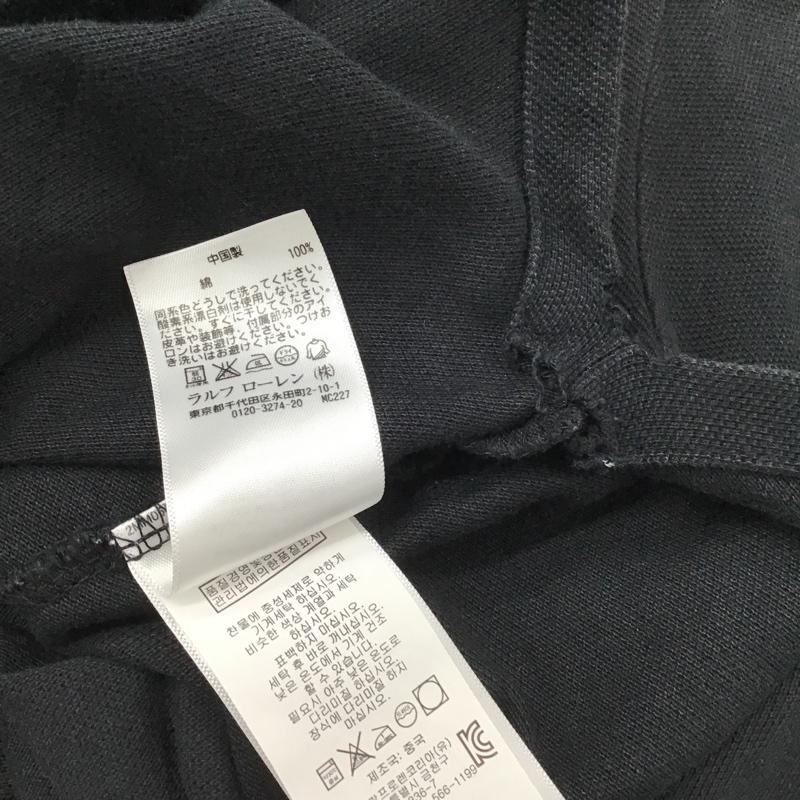 ポロバイラルフローレン Polo by RALPH LAUREN ポロシャツ 半袖 半袖カットソー ポロシャツ カラーシャツ カジュアルシャツ S ロゴ、文字 黒 / ブラック / メンズ USED 古着 中古 10099256